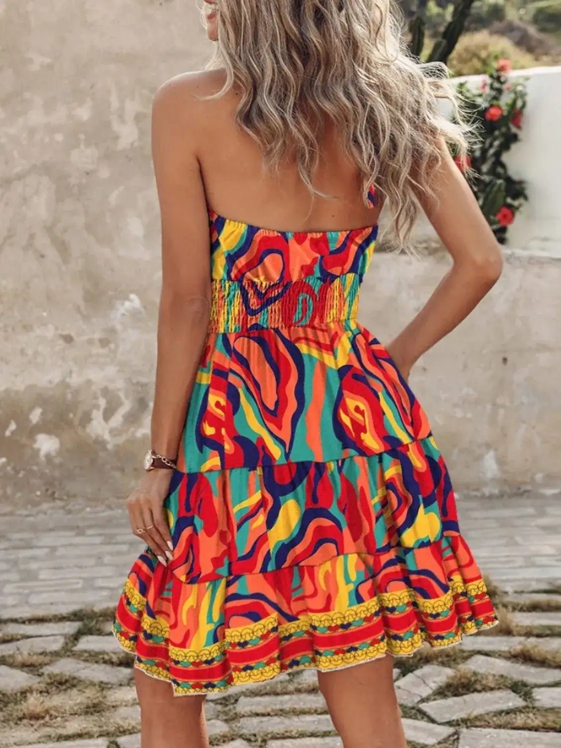 Paisley Print Halter Neck Mini Dress - Bela Fils BoutiqueBela Fils Boutique